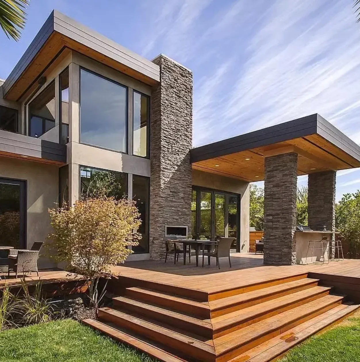 Modern Deck with Pergola
